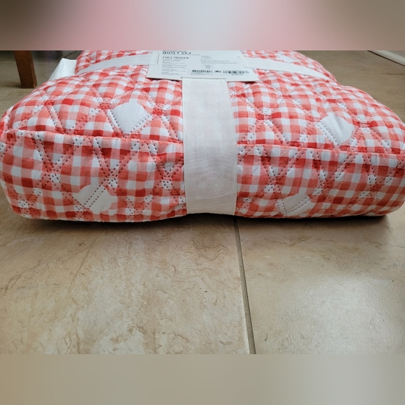 Martha Stewart Essentials Gingham reversible Full/Queen Quilt 4Pc & Tote Bag Set - Picture 7 of 7